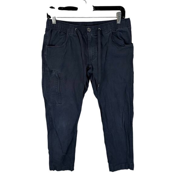 BYLT Ripstop Cargo Pant Navy Blue Size Medium x 28 Inches Elastic Waist - Picture 1 of 14